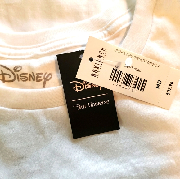 NWT Universe Disney Checkerd Women's Shirt M - Picture 5 of 5